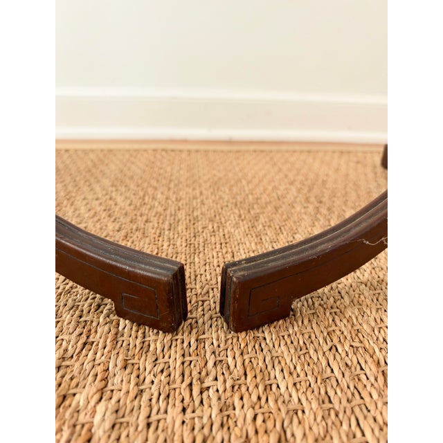 Mid Twentieth Century Solid Wood Regency Style Tall Pedestal Display Plant Stands With Mahogany Finish, Pair For Sale - Image 9 of 11