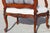 Wood Antique French White Upholstered Walnut Armchairs | 19th Century Hand-Carved Louis Style Fauteuil Chairs With Striped Back - Set of 2 For Sale - Image 7 of 11