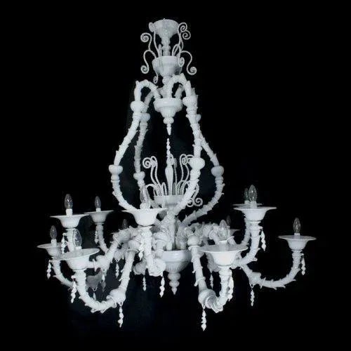 Mid-Century Modern Glass Rezzonico Chandelier For Sale - Image 6 of 7