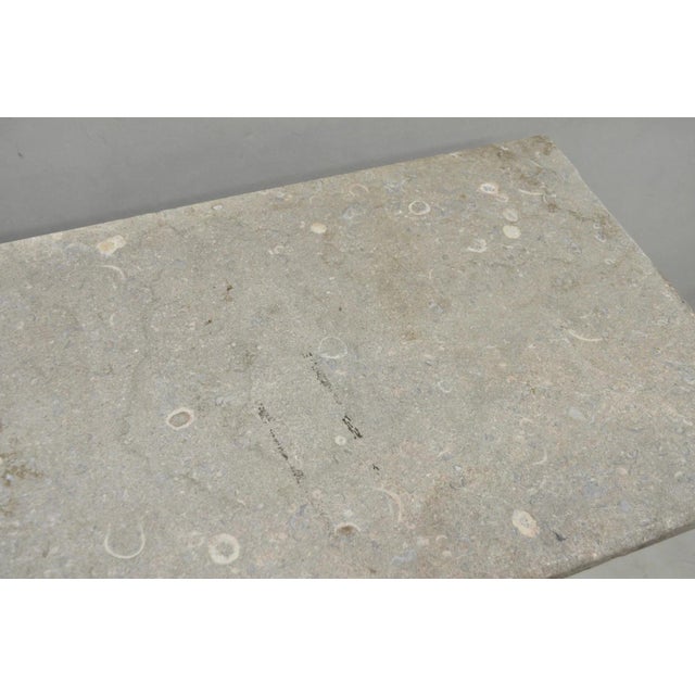 Antique French Victorian Cast Iron Pastry Table Base Marble Top Console Table For Sale In Philadelphia - Image 6 of 18