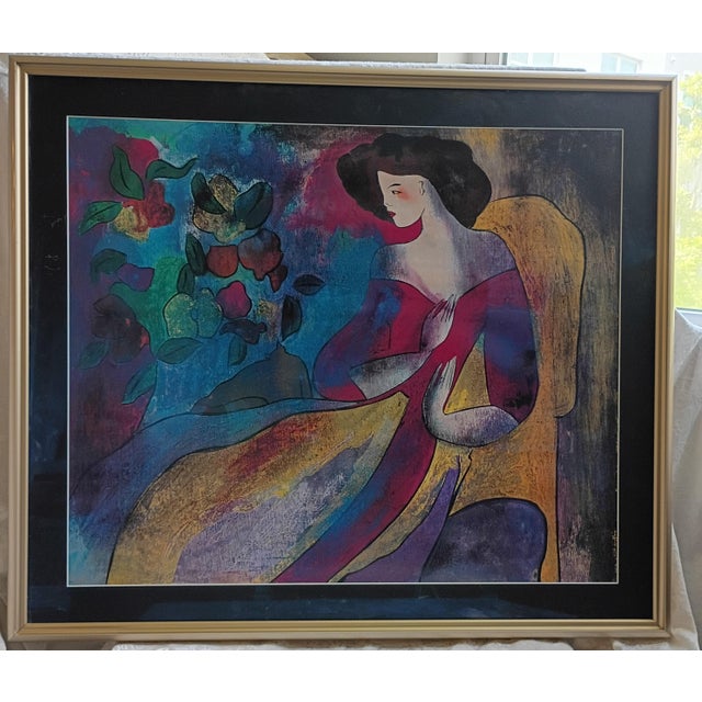 Beautifully framed large-scale fine art print titled "Annabella" (2007) by celebrated French artist Linda Le Kinff. This...
