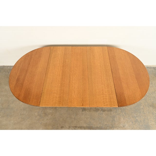 R. J. Horner Style Antique Victorian Carved Oak Extension Dining Table, Circa 1890s For Sale - Image 9 of 15