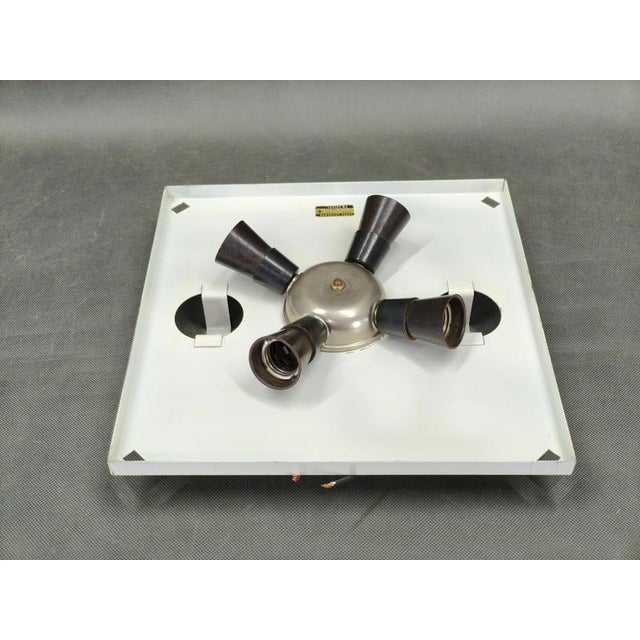 Metal Czech Cut Glass Flush Mount by Kamenický Šenov 1970s For Sale - Image 7 of 11