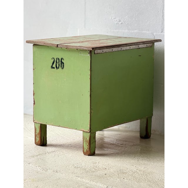 1960s Industrial Green Storage Table, 1960 For Sale - Image 5 of 18