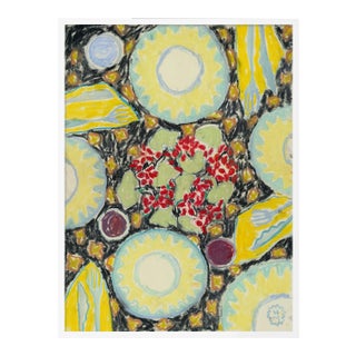 On the Table by Happy Menocal in White Frame, Small Art Print For Sale