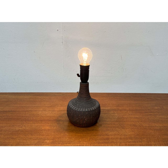 Mid-Century Modern Danish Studio Pottery Table Lamp by Jytte Trebbien and Harry Nielsen for Tusbo, Denmark, 1960s For Sale - Image 9 of 18