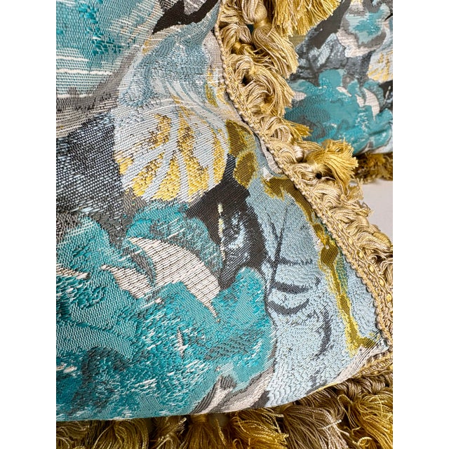 Robert Allen Robert Allen Vibrant Tasseled Floral Silk Pillows/Pair For Sale - Image 4 of 9