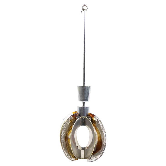 Vintage Chandelier by La Luce, Italy, 1970s For Sale - Image 6 of 6