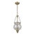 Antique 7.5 In. Clear Crystal Onion Bell Jar Pendant Light For Sale