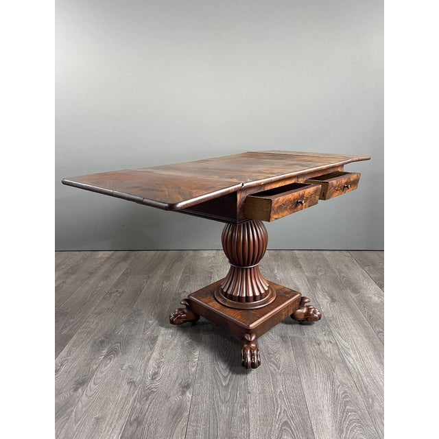 Brown 19th Century Mahogany Drop-Leaf Table For Sale - Image 8 of 13