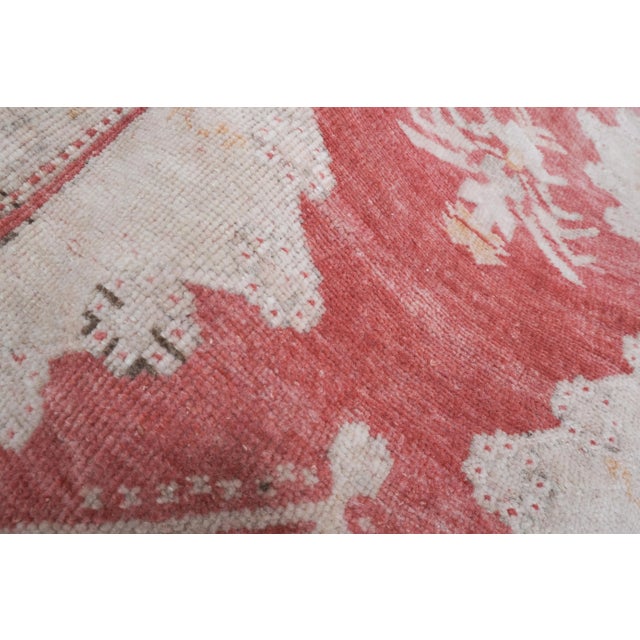 1960s Vintage Muted Turkish Tan Rug Mat 1'8'' X 3'1'' For Sale - Image 5 of 11