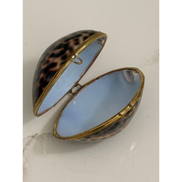 Mid 20th Century Victorian Cowrie Shell Nautical Keepsake Box For Sale In Miami - Image 6 of 8