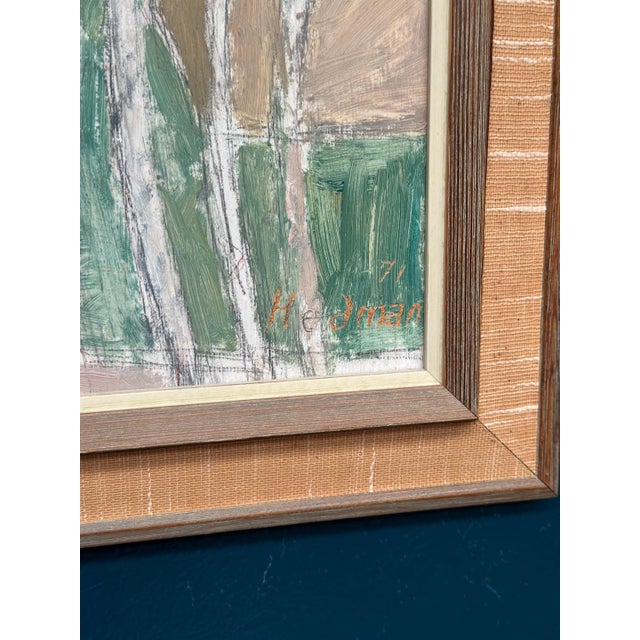 John Hedman, Östersund, Strandgatan 1, 1971, Oil on Panel, Framed For Sale - Image 6 of 18