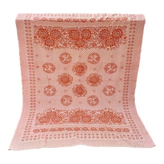Vintage Damask Floral Texture Home Accent Textile, Bedspread,/Throw Blanket For Sale