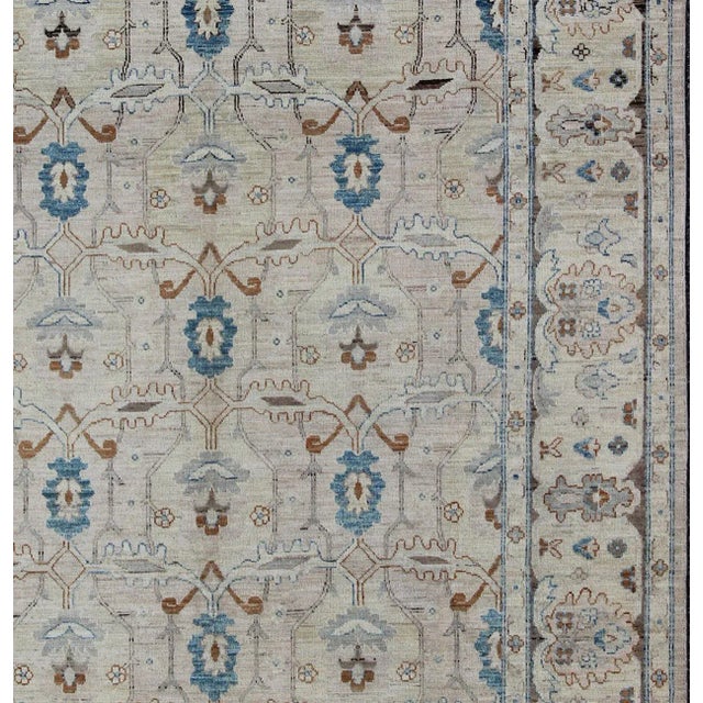 Rustic Khotan Design Rug With All-Over Geometric Pattern by Keivan Woven Arts For Sale - Image 3 of 7
