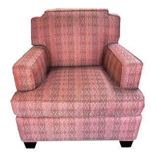 Custom Upholstered Club Chair For Sale