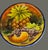 Traditional Vintage Hand Painted Tropical Fruit Majolica Santa Rosa Mexico Oval Wall Plate For Sale - Image 3 of 6