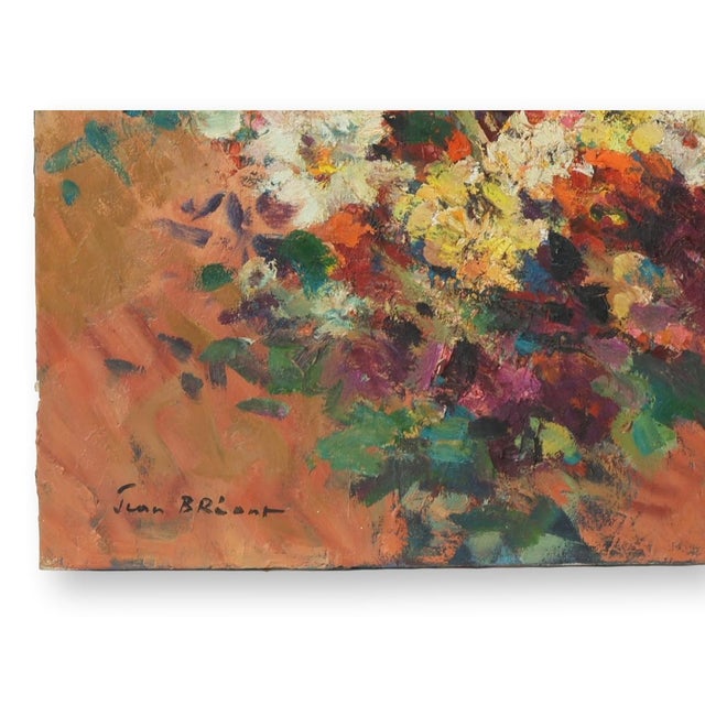 French French Floral Still Life Oil Painting For Sale - Image 3 of 4