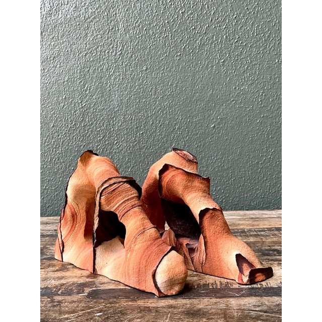 Vintage Natural Form Ceramic Bookends For Sale - Image 18 of 18