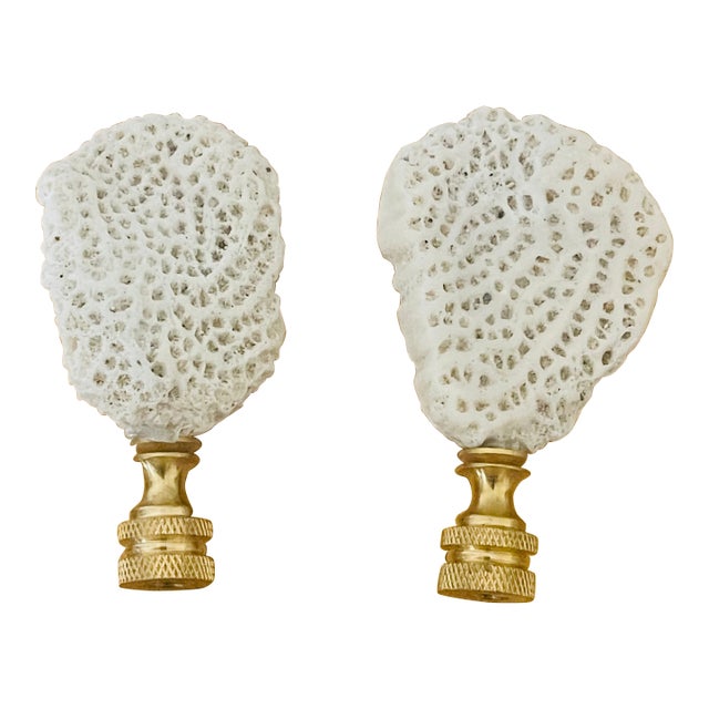 1960s Natural Specimens Ses Cotal Fragments Pair Lamp Finials For Sale