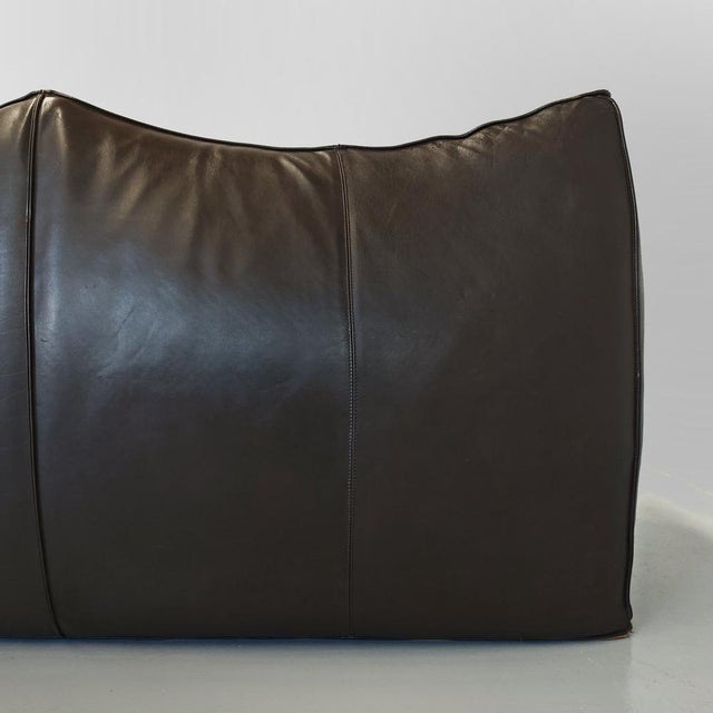 Le Bambole 3-Seater Sofa in Dark Brown Leather by Mario Bellini for B&B Italia, 1970s For Sale - Image 13 of 18