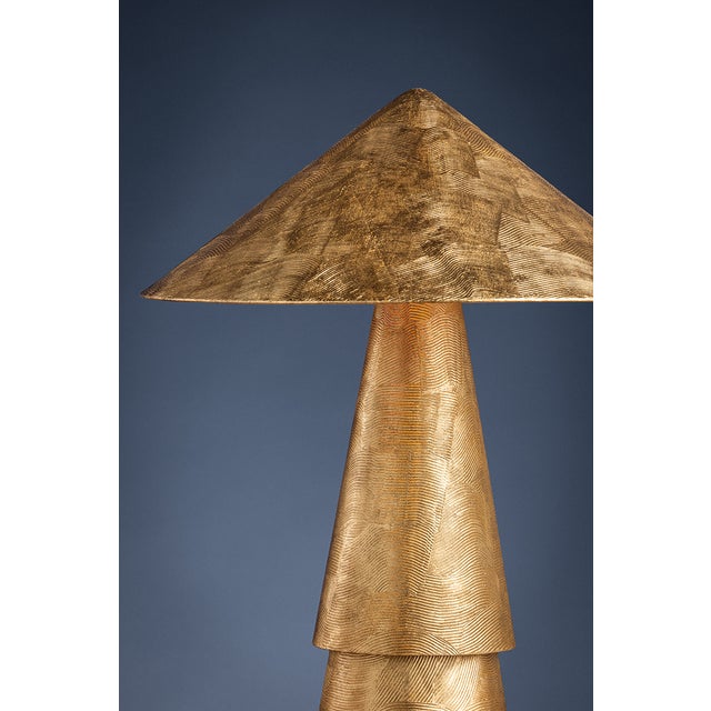 Hudson Valley Lighting Foxton 18 in. 1 Light Table Lamp in Vintage Gold Leaf Finish For Sale - Image 10 of 11