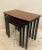 Wood Art Deco Nesting Tables in Black Lacquered Wood and Burl Italy, 1970s, Set of 3 For Sale - Image 7 of 11