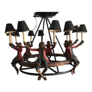 Bill Huebbe Monkey Chandelier For Sale