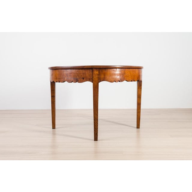 Antique Biedermeier Elm Dining Table, 1800s For Sale - Image 3 of 18