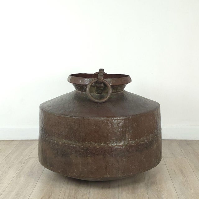 Massive Antique Copper Cooking Pot, India Circa 1880 For Sale - Image 4 of 10