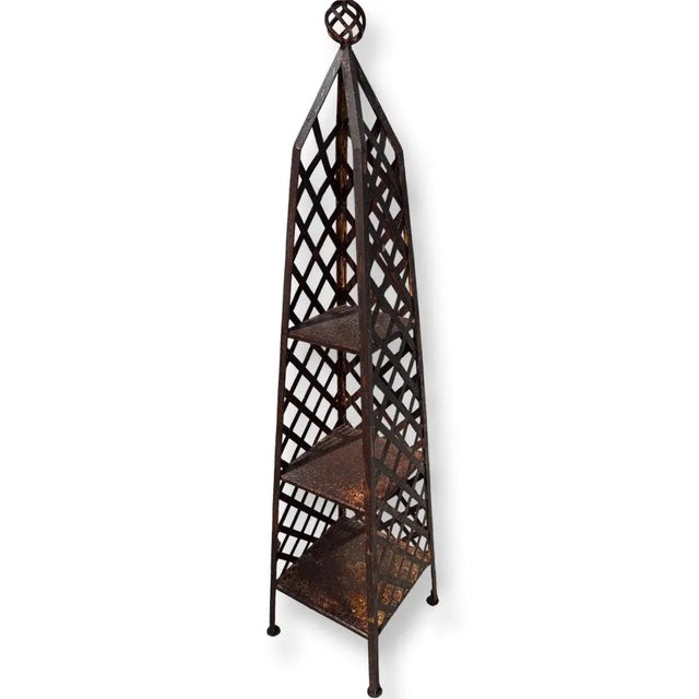Mid 20th Century Vintage Italian Iron Sculpture Library Obelisk. For Sale - Image 5 of 6