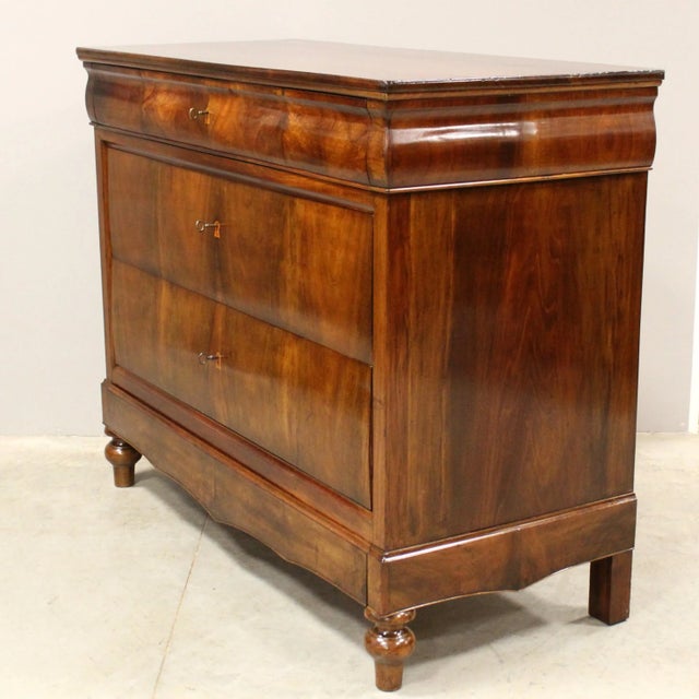 19th Century Italian Chest of Drawers in Walnut For Sale - Image 3 of 11