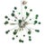 Contemporary Chandelier Green Sputnik Murano Glass Chandelier For Sale