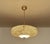 Art Deco pendant lamp from the 1930s, mottled ivory / light amber marble glass shade with darker veins, brass finial,...