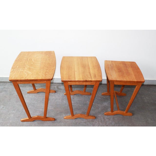 Wood Vintage Danish Nesting Tables, 1960s, Set of 3 For Sale - Image 7 of 9