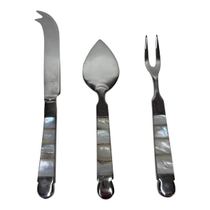 Late 20th Century Towle Mother of Pearl Cheese Charcuterie - Set of 3