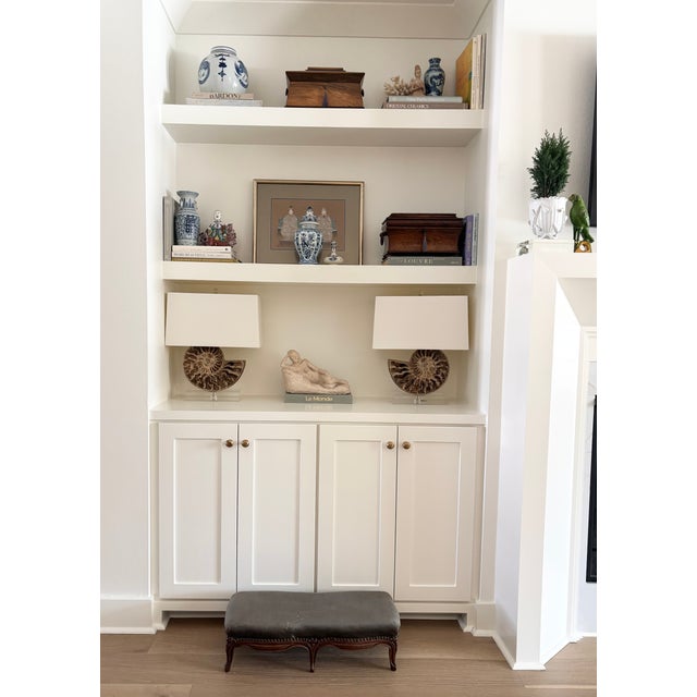 Antique French Low Stool / Antique French Kneeling Stool / Antique French Upholstered Footstool For Sale - Image 4 of 17