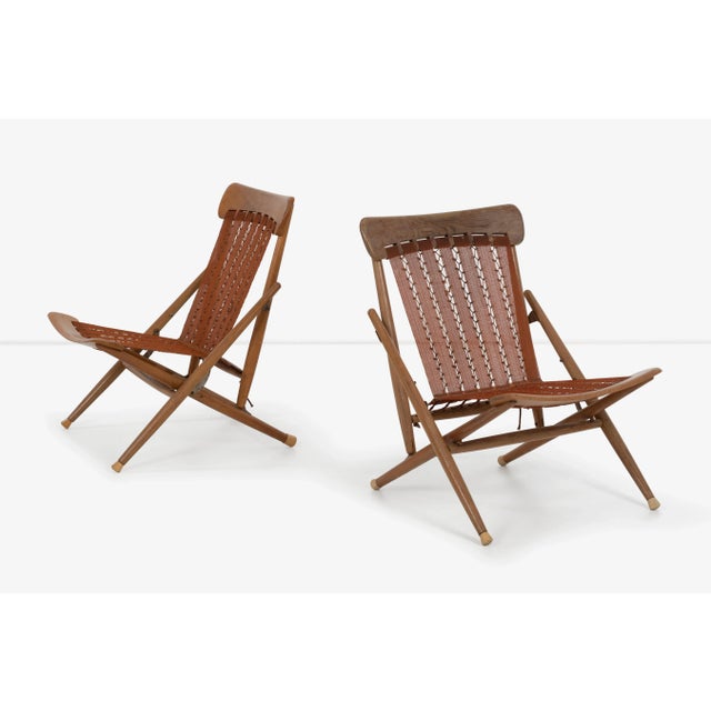 Maruni Mokko of Japan Folding Sling Chairs - A Pair For Sale In Chicago - Image 6 of 13