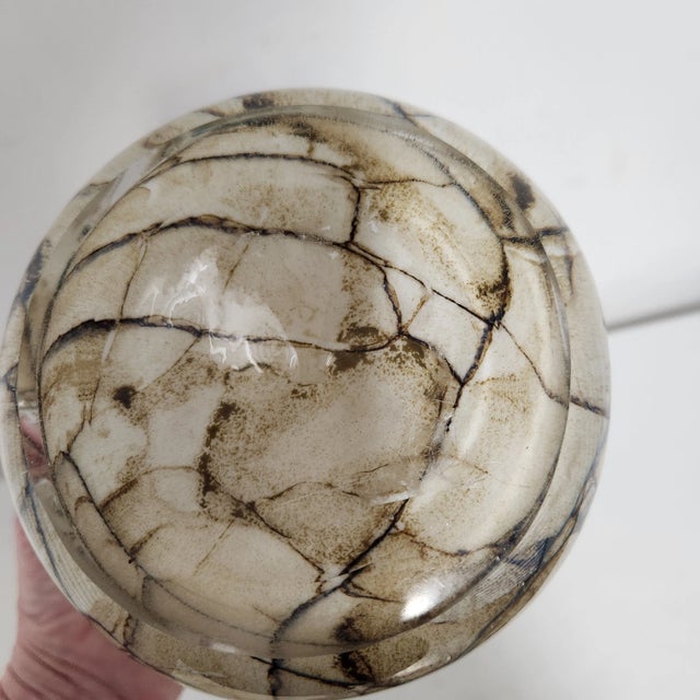 Jozefina Krosno Hand Blown Stretched Loop Art Glass Vase For Sale - Image 10 of 10