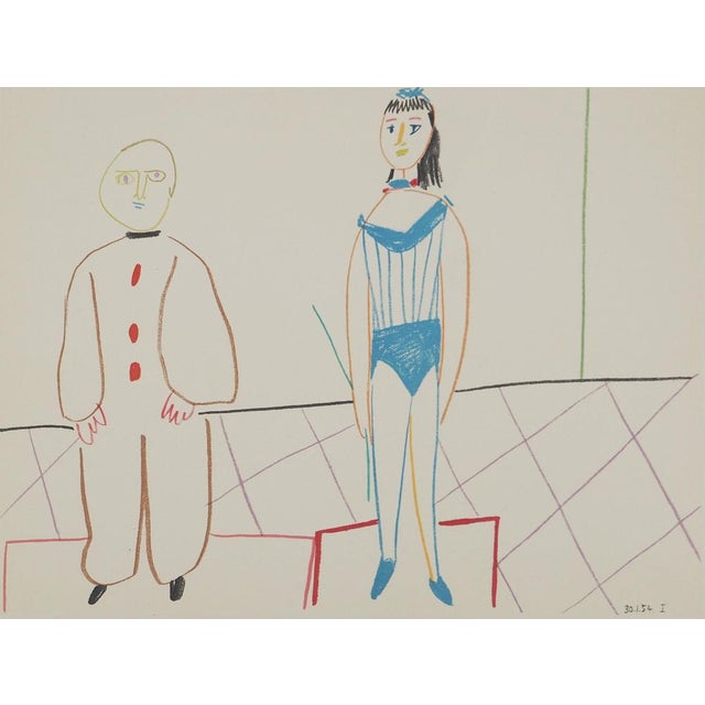 Pablo PICASSO (1881-1973) The clown and his assistant, 1954 Lithograph (Atelier Mourlot) Unsigned Dated on the board On...