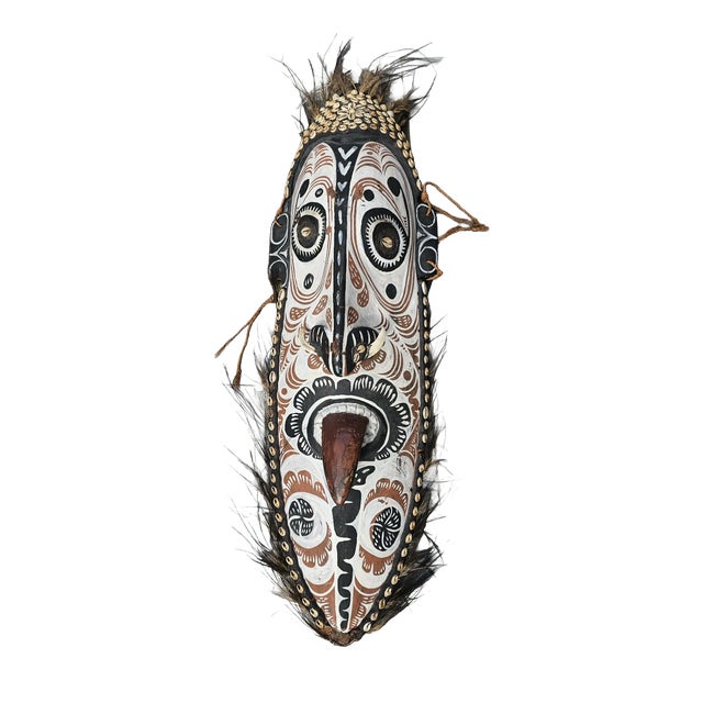 Wooden Mask Sculpture, Papua New Guinea, 1990s For Sale