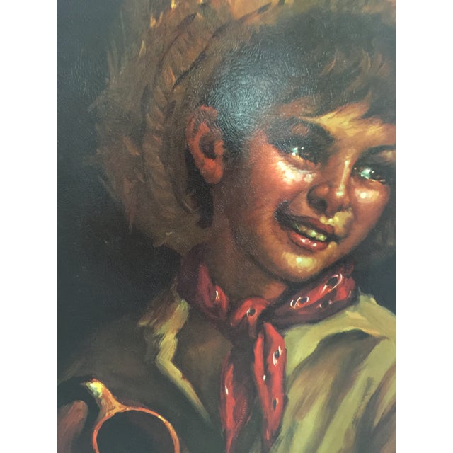 1950s Vintage Tovine "Country Boy" Lithograph Print Chairish