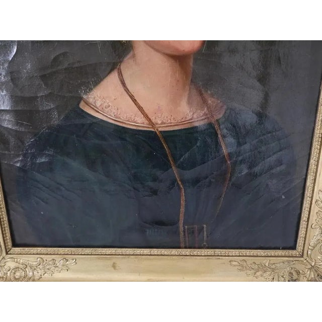 Early 20th Century French Oil Portrait Painting of a Young Women, Framed For Sale - Image 6 of 13