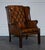Set of Chesterfield Wingback Armchairs in Hand Dyed Brown Leather, 1960s For Sale - Image 15 of 18