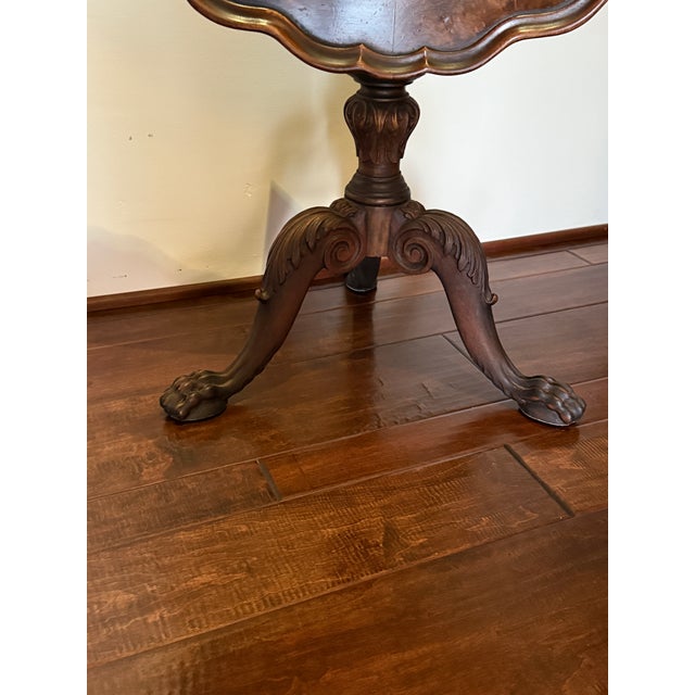 English Early 20th Century Johnson Handley Johnson Pie Crust Table, One Owner For Sale - Image 3 of 11