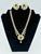 1940s Fantastic Peridot-Green Hobé Rhinestone Empire Necklace and Earrings Set For Sale - Image 9 of 11