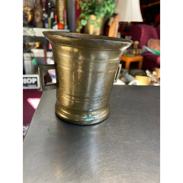 Mid-Century Modern Heavy Bronze Vintage Cup Style Catchall For Sale - Image 3 of 10