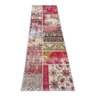 Mid 20th Century Bohemian Handknotted Wool Runner For Sale