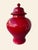 Red Ceramic Ginger Jar • Vintage Hollywood Regency Accent • 14" Tall For Sale - Image 6 of 7