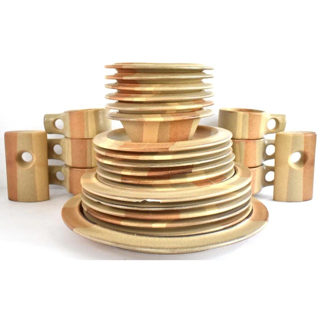 Mid-Century Jim McBride Fabrik "Foxfire" Dinnerware - Set of 26 For Sale - Image 13 of 13